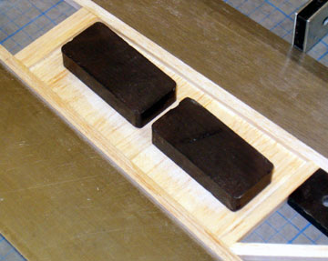 Balsa Wood fill is used to reinforce the tail end and provide a location for pushrod exits.