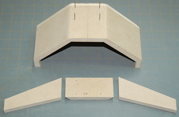 The completed form with alignment pins and clamping blocks.