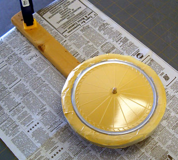 The wheel is ready to have detail items painted.
