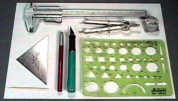 An assortment of tools used to make the gasket