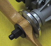 Mount the propeller using the propeller washer, nut and spinner adapter nut.