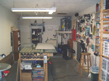 My current shop is long and narrow making it a challenge to arrange it efficiently and still have room to move around.