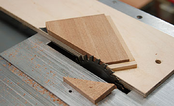 A sliding jig for cutting fixtures accurately and consistently.
